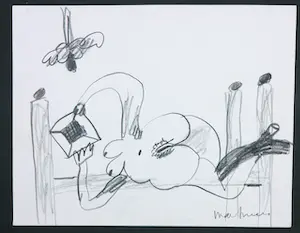 Anton Martineau - Lot van 4 unieke werken op papier! kopen? Bied vanaf 1!