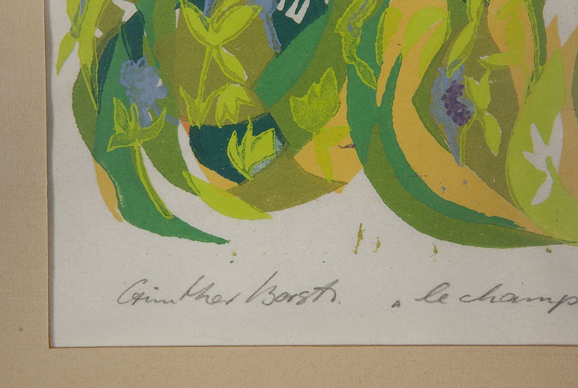 Gunther Borst - Zeefdruk op papier - Le champ de trÃ©fle - Gesigneerd l.o. - BKR Den Haag kopen? Bied vanaf 15!