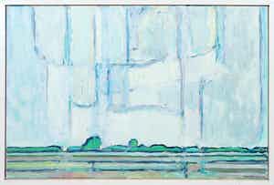 Paul Overhaus - Olieverf op doek, Grijs weer - Ingelijst verkocht voor € 80!