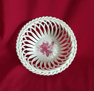 Porseleinfabriek Herend - Handgemaakt gevlochten mandje, porselein kopen? Bied vanaf 35!