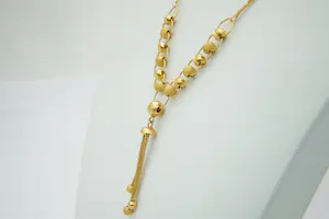 51 - Fijn en sierlijk 22 Kt geel gouden Oosters "vossestaart collier/halssieraad kopen? Bied vanaf 550!