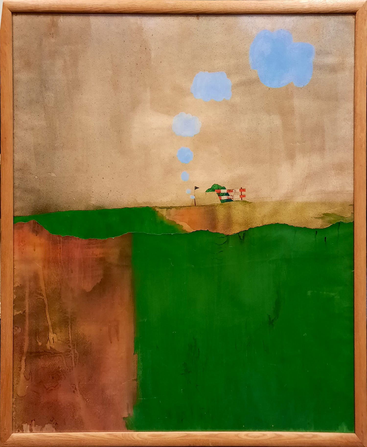 Jan Menses - olieverf schilderij - Uitblazen - in lijst - GROOT - 247B kopen? Bied vanaf 150!