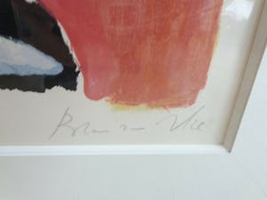 Bram van Velde - ABSTRACTIE / KLEURLITHO / 102x69cm / KADER / SIG kopen? Bied vanaf 405!
