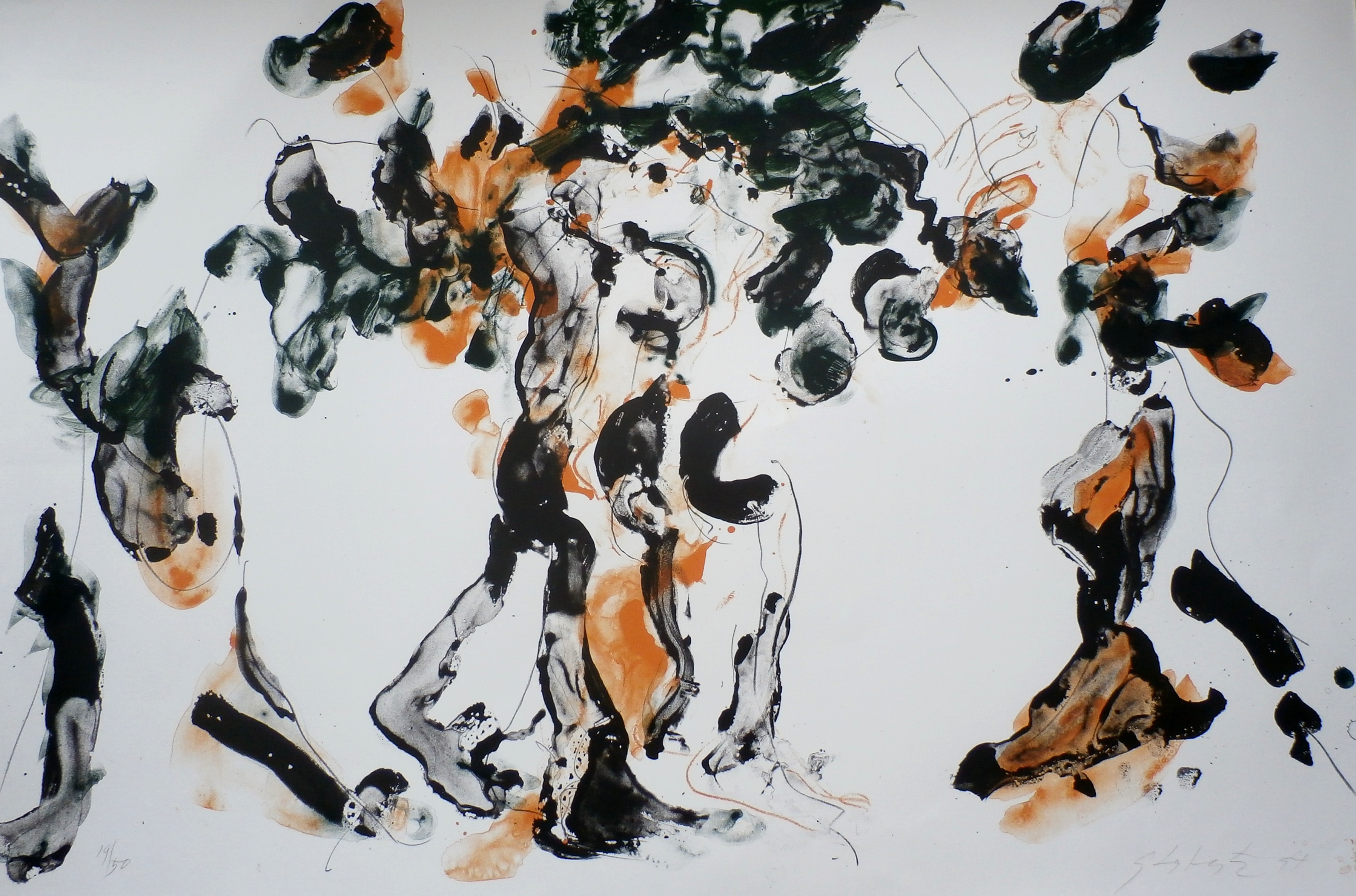 Ger Lataster - zeer grote litho - De drie gratiën - 1994 verkocht voor € 149!