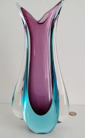 Niet of onleesbaar gesigneerd - oogverblindende vaas naar Flavio Poli, Murano, handgemaakt kopen? Bied vanaf 1!