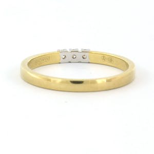 14k gouden ring bezet met briljant geslepen diamant 0,15 ct - F/G - VS/SI kopen? Bied vanaf 160!