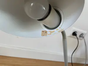 Niet of onleesbaar gesigneerd - Franse grijze metalen bureaulamp kopen? Bied vanaf 1!