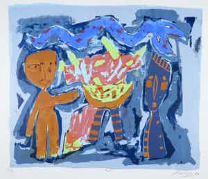 John Lie a Fo - Zeefdruk, Zonder titel verkocht voor € 1!