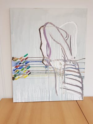 Hannes Postma - Vrouw in gouden lijst kopen? Bied vanaf 75!