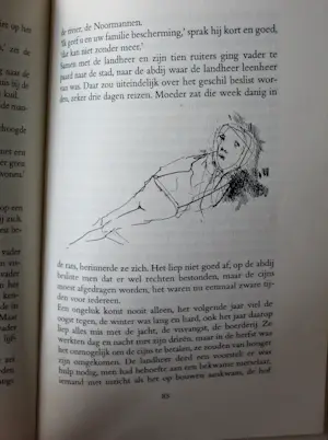 Dirkje Kuik - 2 inkttekening: uit boek "De nachtcactus bloeit - 1982 kopen? Bied vanaf 75!