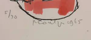 Jan Montyn - Ets, Village au Chemin Rouge - Ingelijst kopen? Bied vanaf 1!