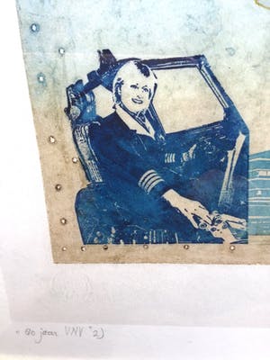 Leentje Linders - 2 etsen “De tijd vliegt” gesigneerd, oplage34/70 kopen? Bied vanaf 80!