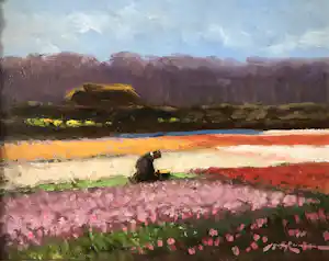 Joop van Leeuwen - Bollenveld verkocht voor € 400!