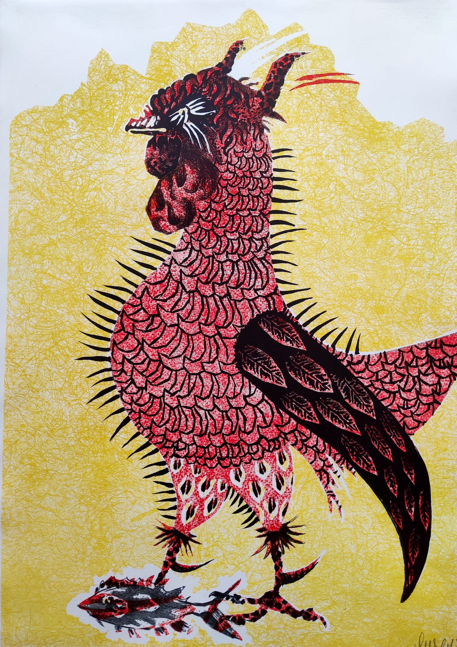 Jean Lurcat - Coq rouge verkocht voor € 40!