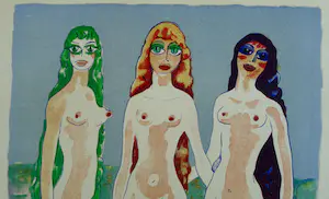 Kees van Dongen - Gravure: " Les Femmes Colombes",1001 nacht. kopen? Bied vanaf 20!