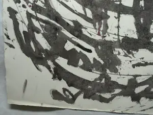 Anton Heyboer - Acrylverf , Abstracte voorstelling Kotter IJmuiden YM348 – 79 x 107 cm. kopen? Bied vanaf 150!