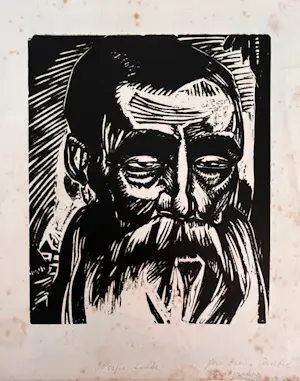 AcheterJan Frans Cantre - Gesigneerde originele linosnede - 1932 - "Herderskop"? Enchérissez de 65!