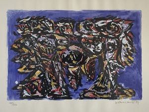 Theo Wolvecamp - Abstractie in blauw kopen? Bied vanaf 125!
