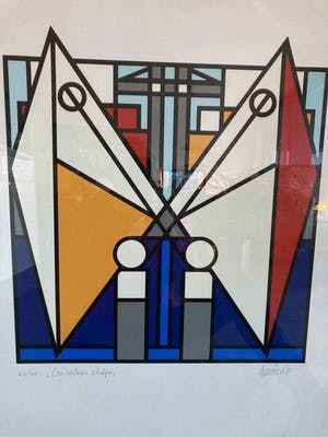 Ed van Doorn - Kleurenlitho ‘ Containerships ‘( GROOT) kopen? Bied vanaf 90!