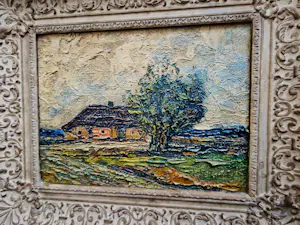 Peter van den Braken - Omstreeks 1950 -expressionistisch olieverf- Brabants landschap - gesigneerd kopen? Bied vanaf 260!