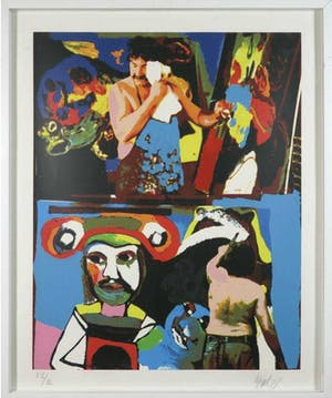 Karel Appel - 'Thursday', gesigneerd, gedateerd '77 + oplage XIL/XL, screen printing. kopen? Bied vanaf 1!