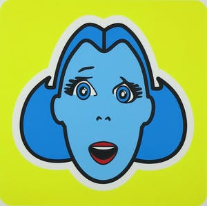 Ottograph - Zeefdruk, Zonder titel geel - Ingelijst kopen? Bied vanaf 40!