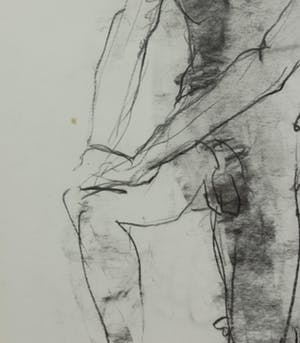 Franscz Witte - Houtskooltekening, Figuurstudie man - Ingelijst kopen? Bied vanaf 10!