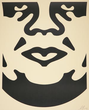 Shepard Fairey - OBEY - Three faces (cream) kopen? Bied vanaf 1!