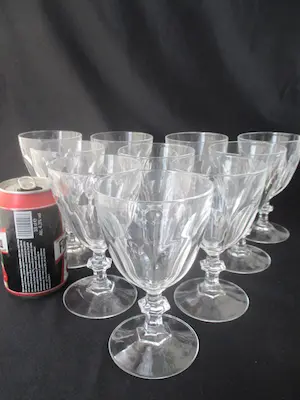 Niet of onleesbaar gesigneerd - 10 kristallen water glazen kopen? Bied vanaf 1!