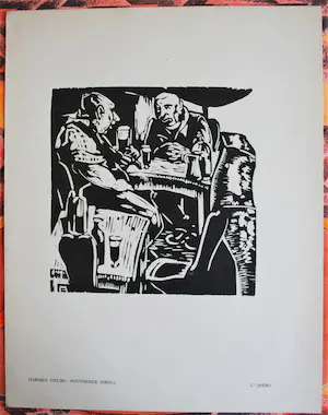 Harmen Meurs - L' Apéro - houtsnede 1928 kopen? Bied vanaf 30!