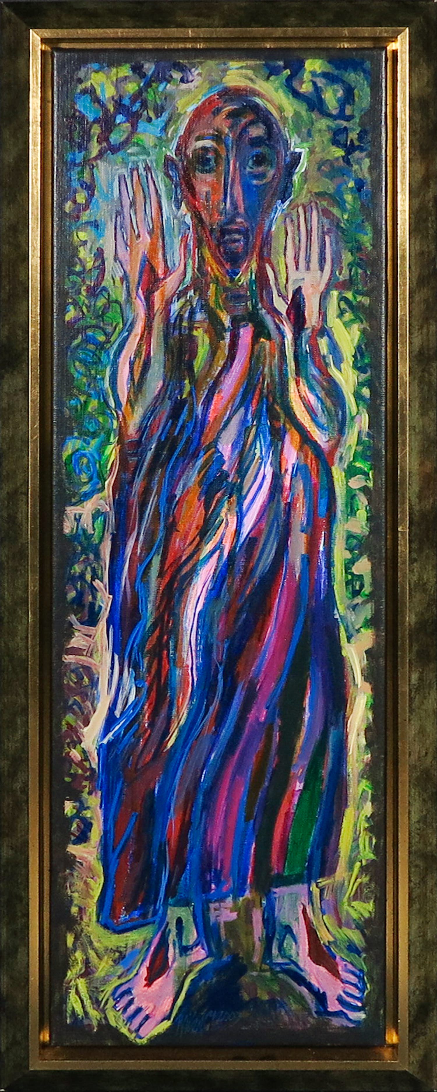 Willem Claassen - Acryl op doek, Een van de twaalf: Andreas - Ingelijst (Groot formaat!) kopen? Bied vanaf 60!