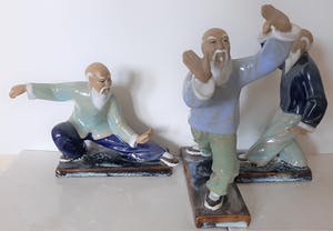 Niet of onleesbaar gesigneerd - porcelain collection - Meesters van vechtsporten (3) - Aardewerk China - Tweede kopen? Bied vanaf 1!