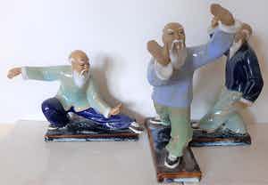 Niet of onleesbaar gesigneerd - porcelain collection - Meesters van vechtsporten (3) - Aardewerk China - Tweede verkocht voor € 1!