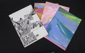 Ton Biermans - Lot van drie acryl op papier inclusief catalogusboek kopen? Bied vanaf 20!