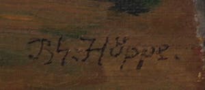 Bernard Ferdinand Hoppe - Olieverf op paneel, Boslandschap - Ingelijst kopen? Bied vanaf 250!