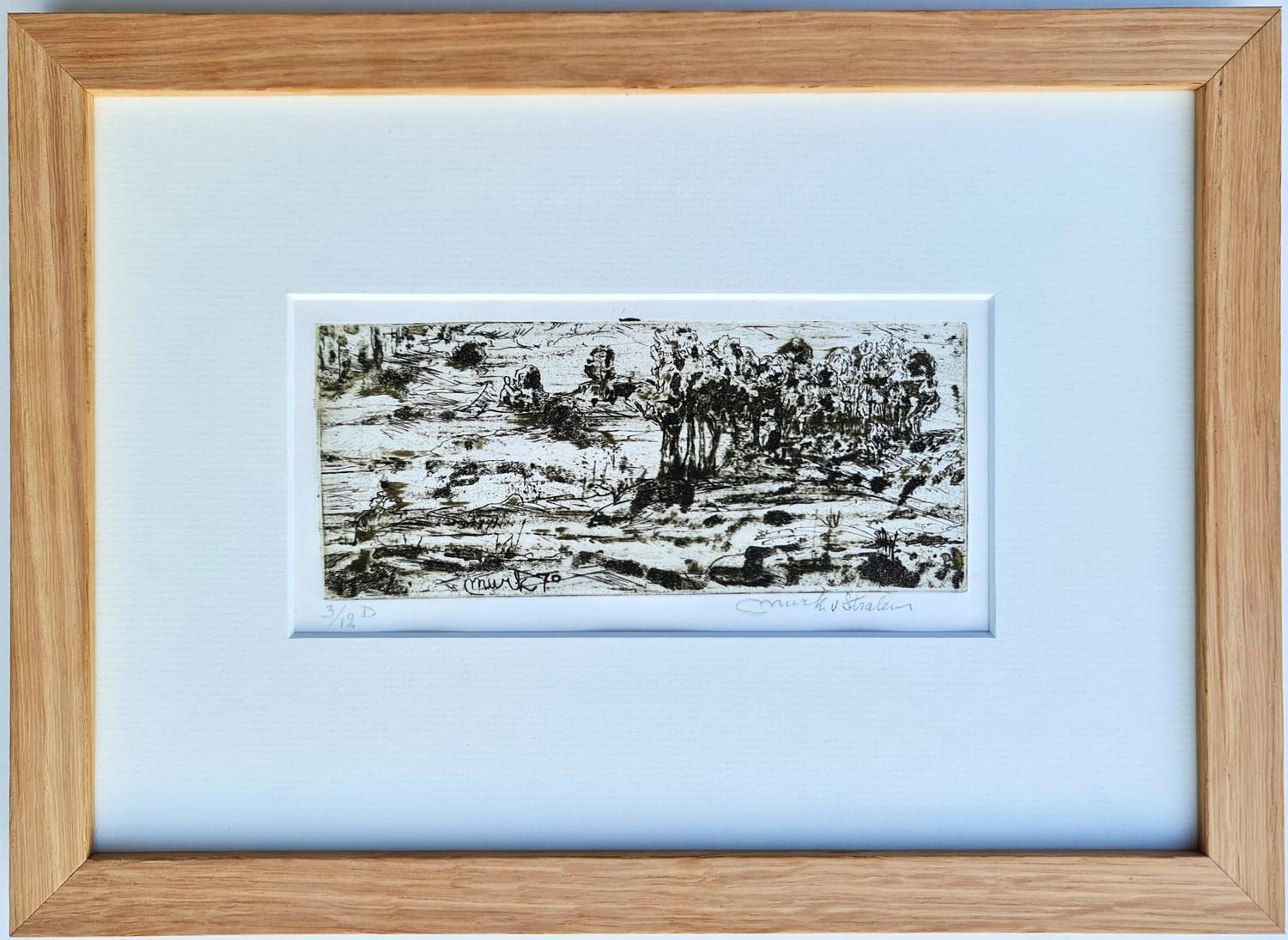 Murk van Stralen - ets Bosrand, 1970 kopen? Bied vanaf 75!