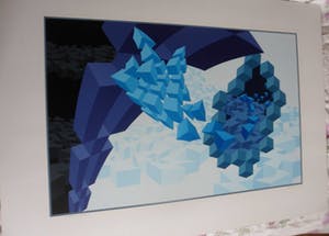 Hans Klaui - Mooi geometrische zeefdruk van Hans Klaui, 1992-6 kopen? Bied vanaf 40!