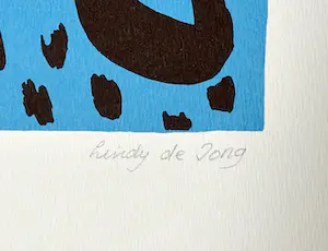 Lindy de Jong - abstracte zeefdruk zonder titel kopen? Bied vanaf 30!