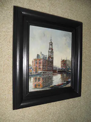 Aris Knikker - Olieverfschilderij - Munttoren Amsterdam kopen? Bied vanaf 145!