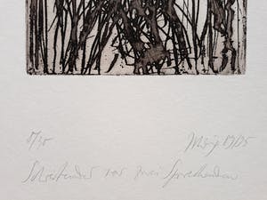 Max Uhlig - Schreitender vor zwei Sprechenden, ets kopen? Bied vanaf 75!