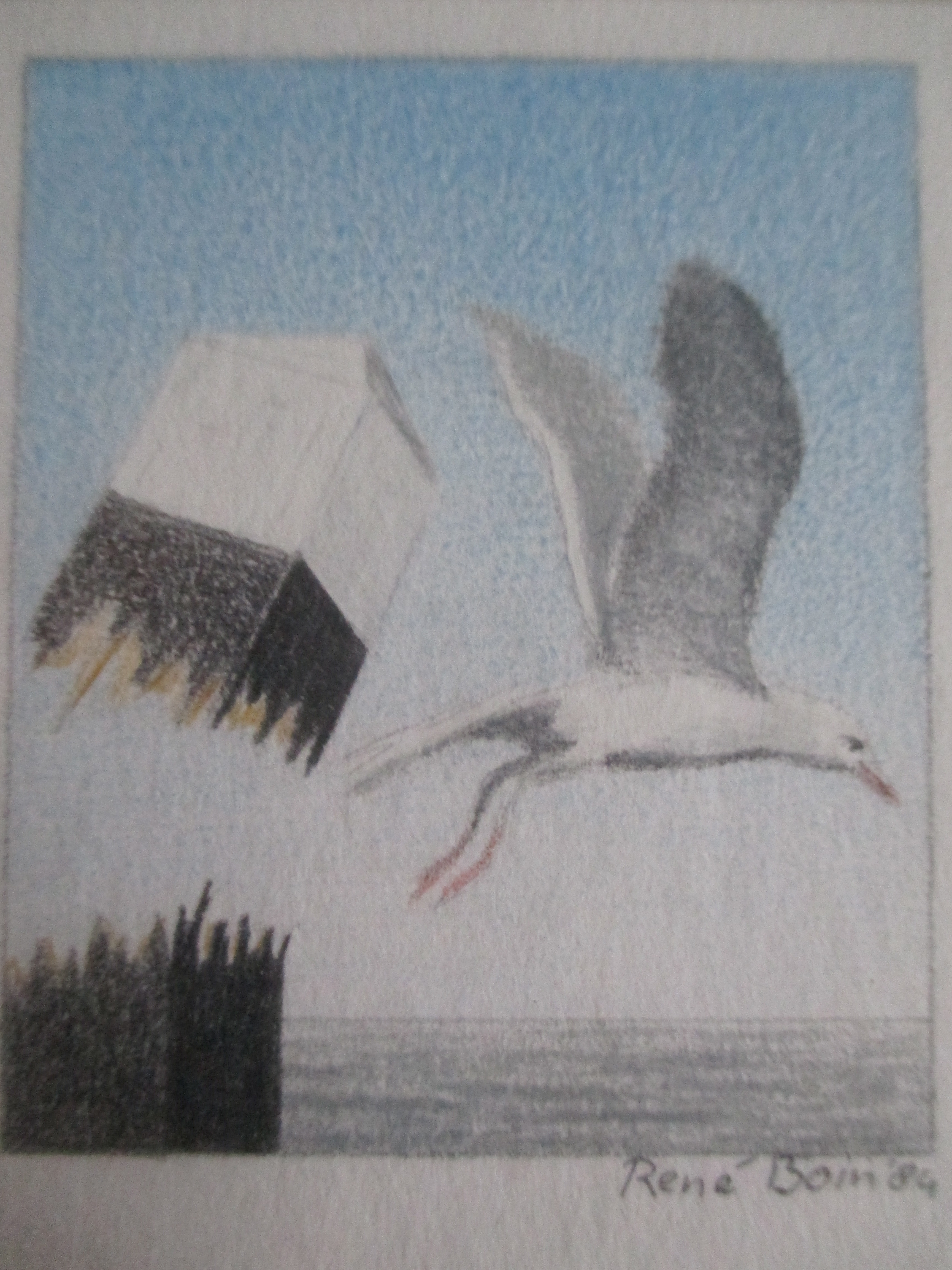 Rene Boin - Ingelijste potloodtekening kopen? Bied vanaf 30!