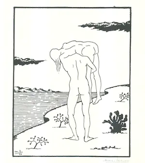 Marc Eemans - Handgesigneerde lithografie: Badende kaufen? Bieten Sie von 35!