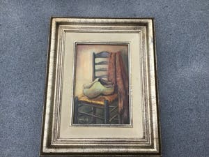 Niet of onleesbaar gesigneerd - Klompen op gematte stoel en netelse doek. kopen? Bied vanaf 1!