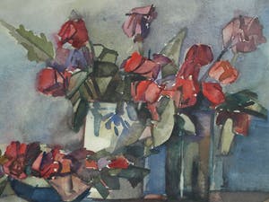 Jan Engelman - Aquarel , Bloemstilleven – gesigneerd & ingelijst – ca 1980 kopen? Bied vanaf 100!