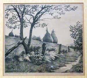 Jelle Troelstra - BERGENSE SCHOOL - litho "Bij Remouchamps" verkocht voor € 80!