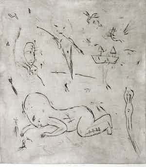 Henk Visch - Ets, Tijd heeft geen begin verkocht voor € 1!