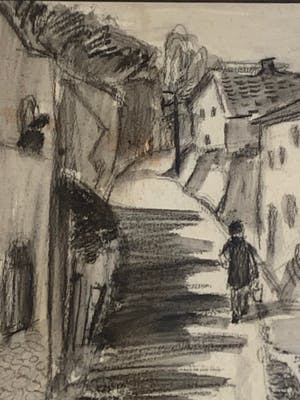 Corneille - Oude tekening - Houthem Saint-Gerlach - 1947 kopen? Bied vanaf 1500!