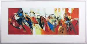 Peter Meijer - Zeefdruk, Bergen aan zee - Ingelijst (Groot) verkocht voor € 50!