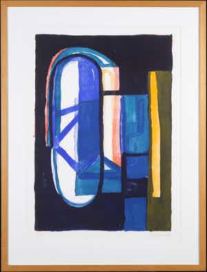 Theo Kuijpers - Zeefdruk, Zonder titel - Ingelijst verkocht voor € 50!