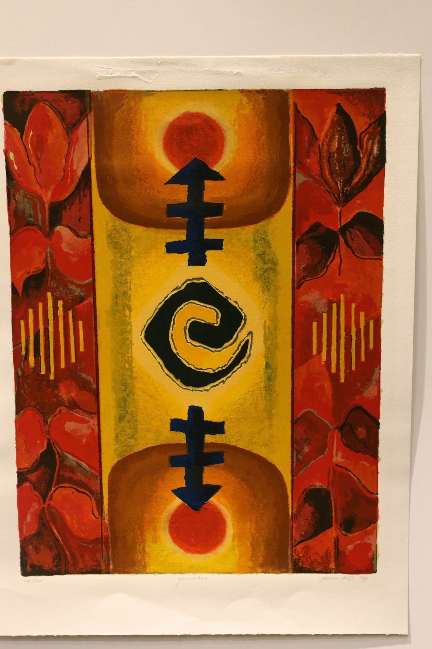 Jan van Delft - Gevelteken - Abstracte Zeefdruk - Oplage 120/120 kopen? Bied vanaf 40!